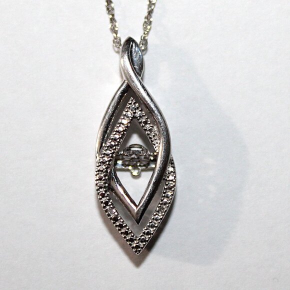 Jewelry - Sterling Silver Floating Abstract Necklace 18 Inches